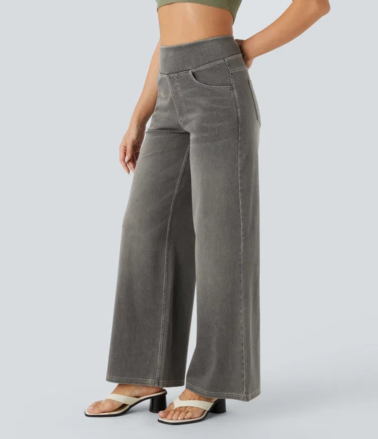 Laia | Jeans Wide Leg de Cintura Alta Mujer Pierna Ancha