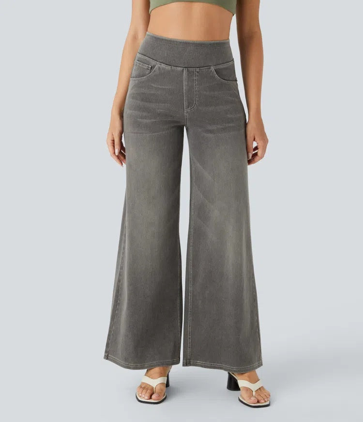 Laia | Jeans Wide Leg de Cintura Alta Mujer Pierna Ancha