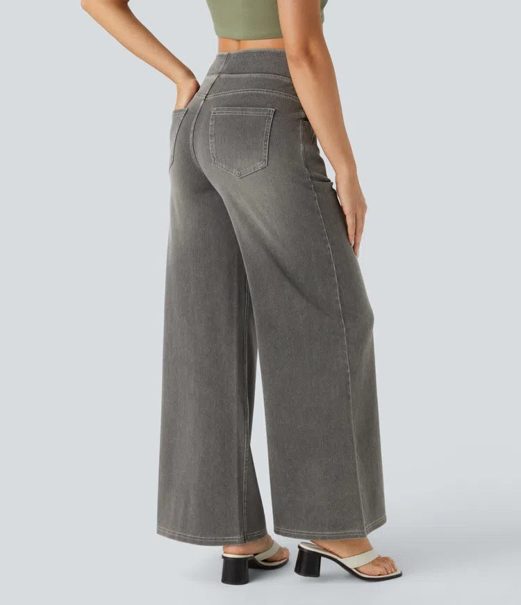 Laia | Jeans Wide Leg de Cintura Alta Mujer Pierna Ancha
