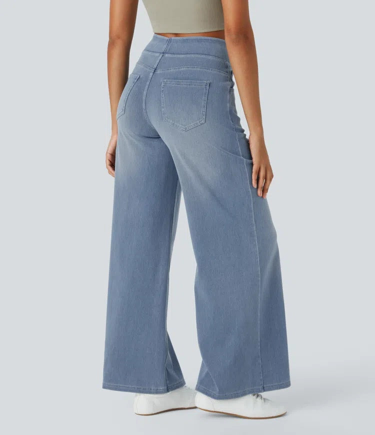 Laia | Jeans Wide Leg de Cintura Alta Mujer Pierna Ancha