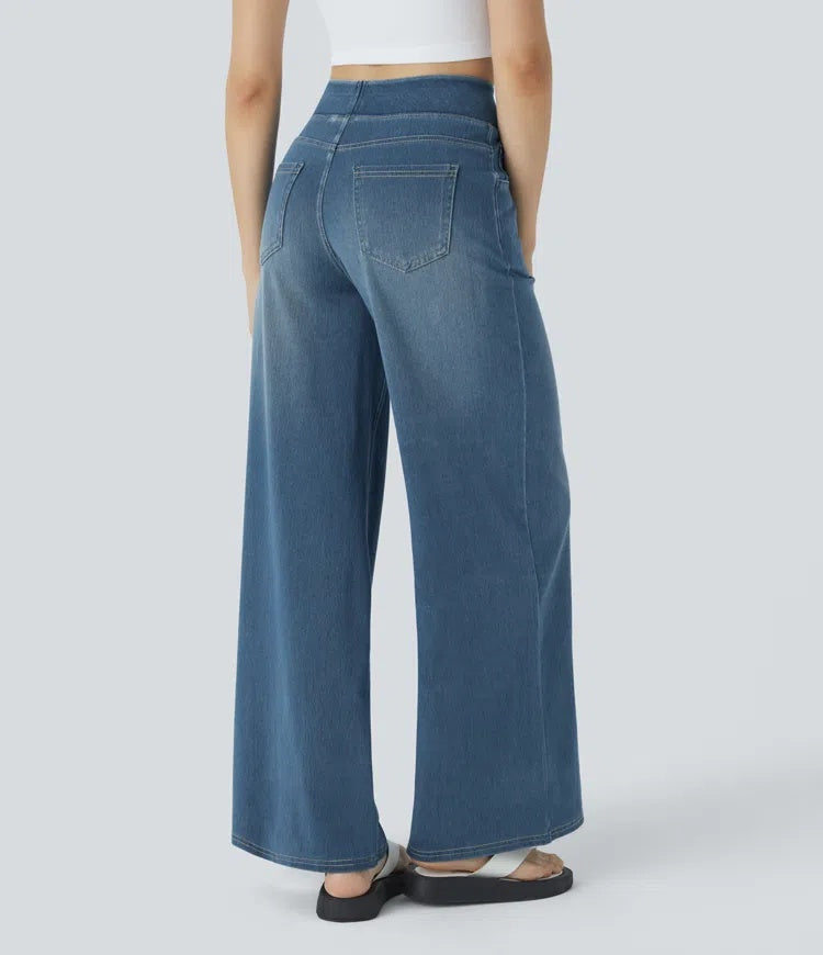 Laia | Jeans Wide Leg de Cintura Alta Mujer Pierna Ancha