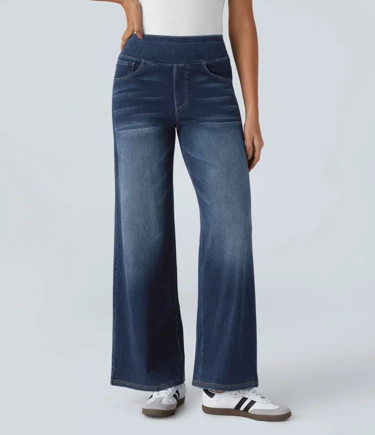 Laia | Jeans Wide Leg de Cintura Alta Mujer Pierna Ancha