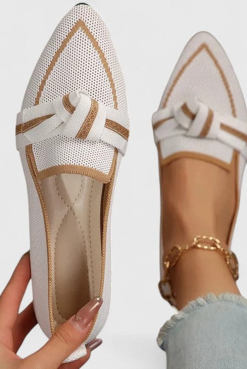 Laia | Mocasines de Punta Fina Mujer Nudo Decorativo