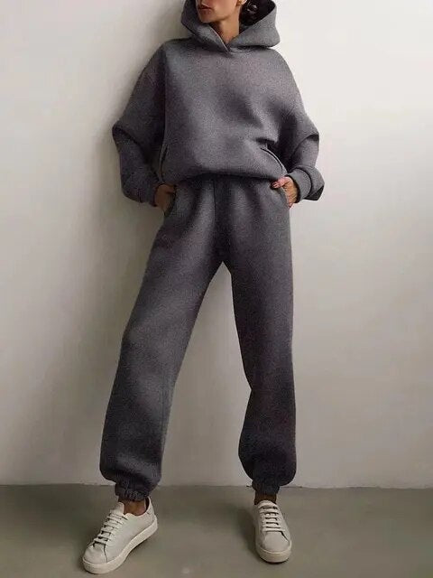 Laura | Conjunto Chándal Mujer con Capucha Sudadera y Pantalón