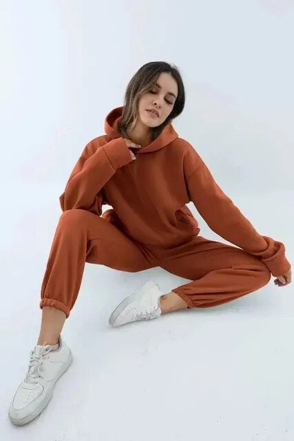 Laura | Conjunto Chándal Mujer con Capucha Sudadera y Pantalón