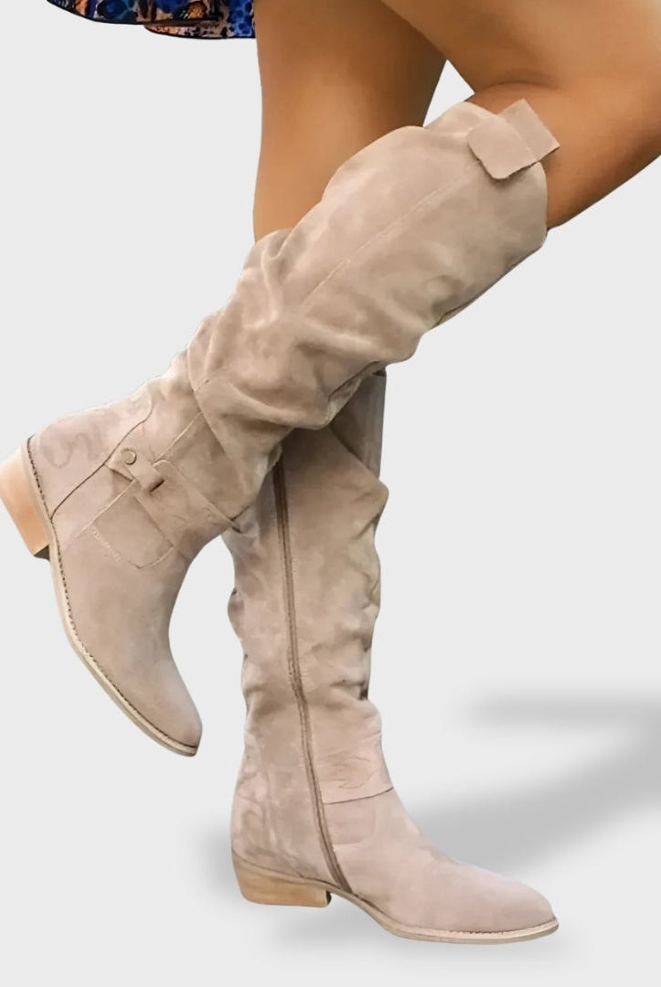 Leire | Botas Camperas Mujer Caña Alta de Ante