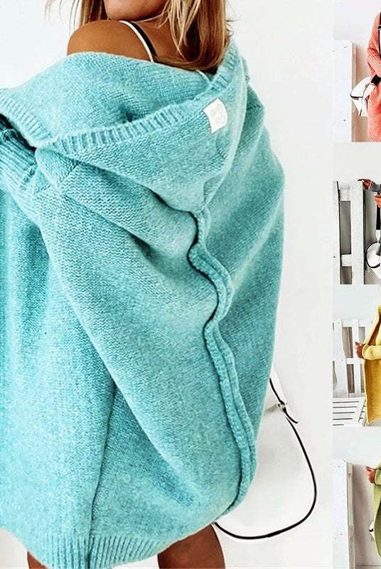 Leire | Jersey de Punto Oversize Mujer con Capucha