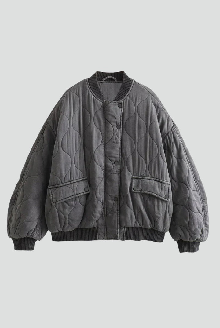 Lola | Chaqueta Bomber Acolchada Mujer Oversize Botones Presión