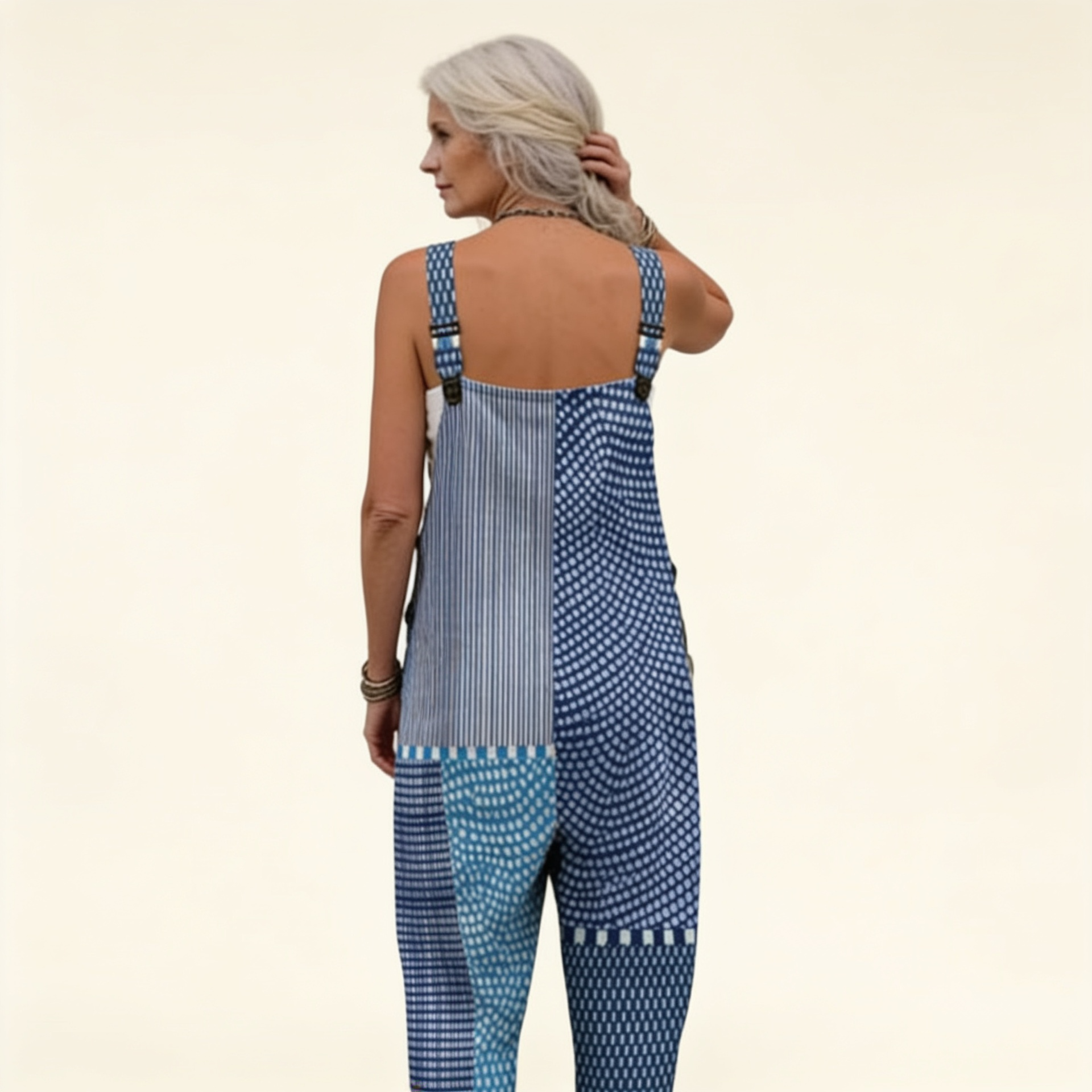 Lola | Mono Largo Patchwork Estampado Geométrico Mujer