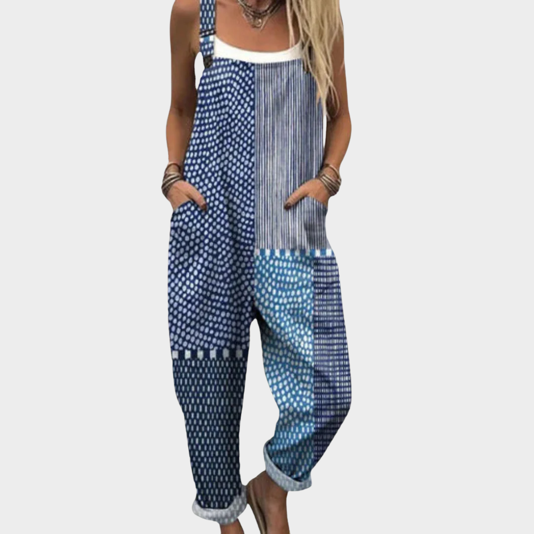 Lola | Mono Largo Patchwork Estampado Geométrico Mujer
