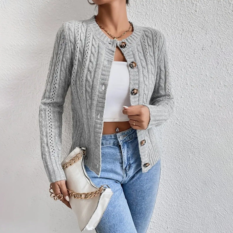 Lorena | Chaqueta de Punto Mujer Manga Larga Botones
