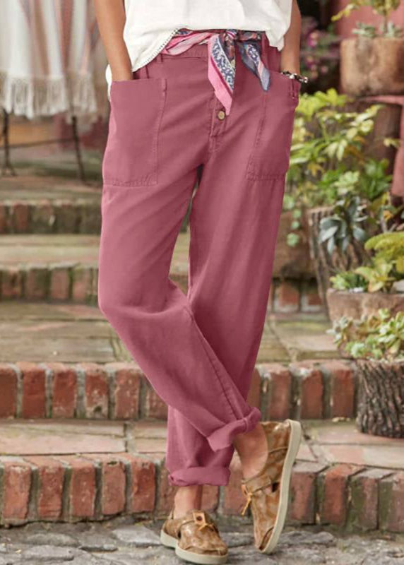 Lorena | Pantalón Chino Casual Mujer Bolsillos Delanteros