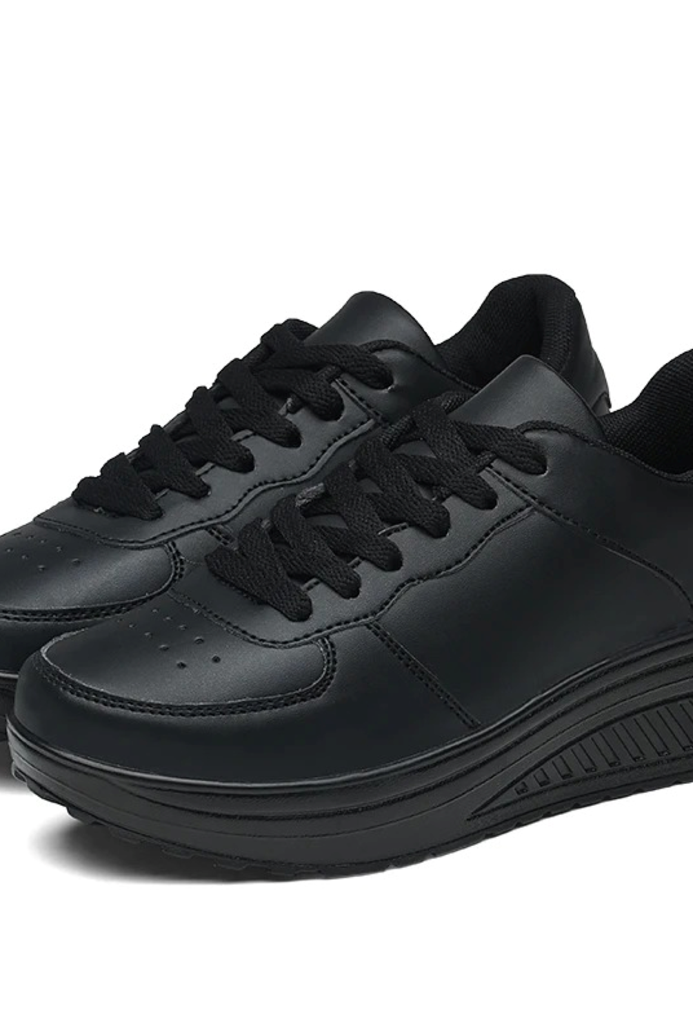 Lorena | Zapatillas de Deporte Mujer Plataforma con Cordones Cuero