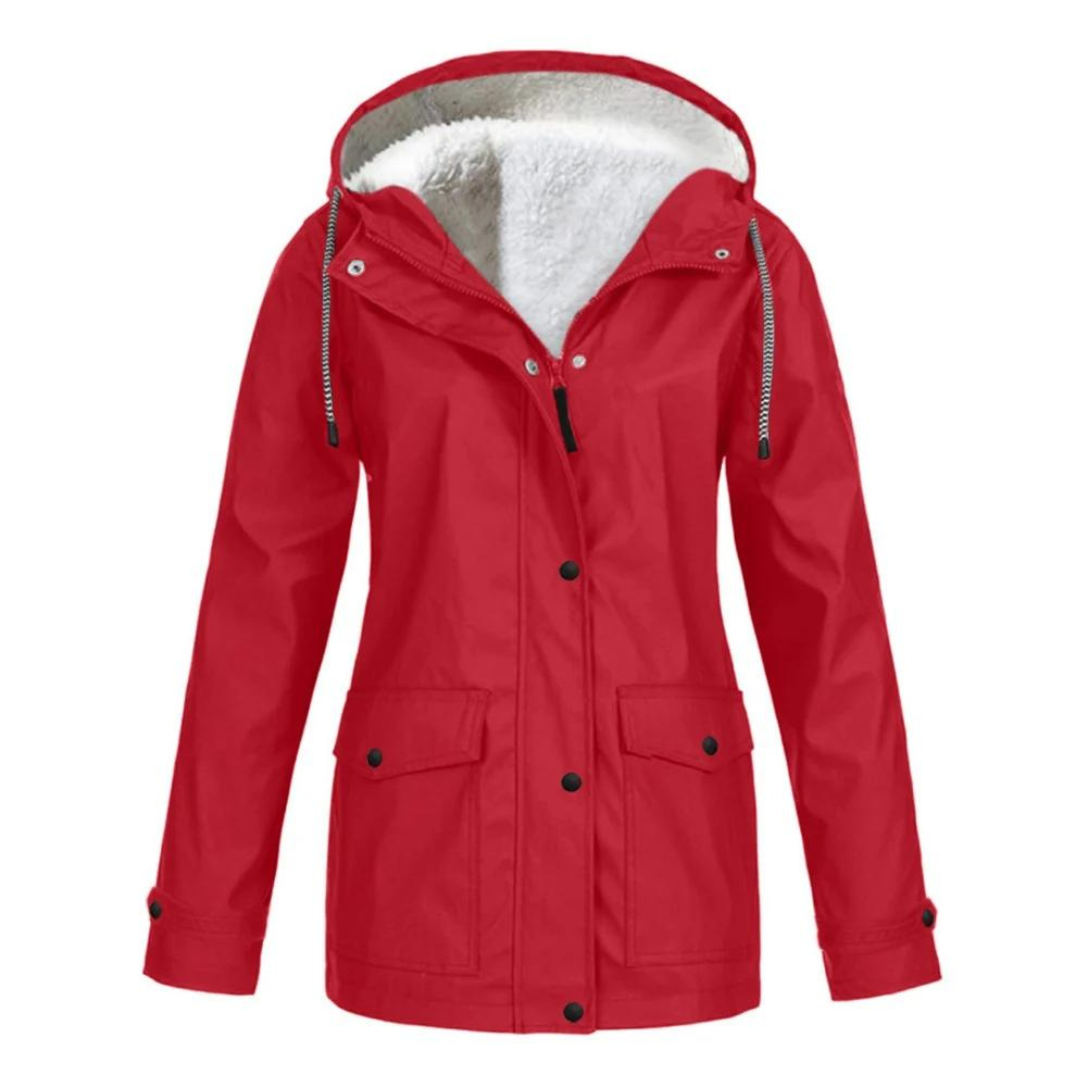 Lourdes | Chubasquero Impermeable con Forro Mujer Capucha Ajustable