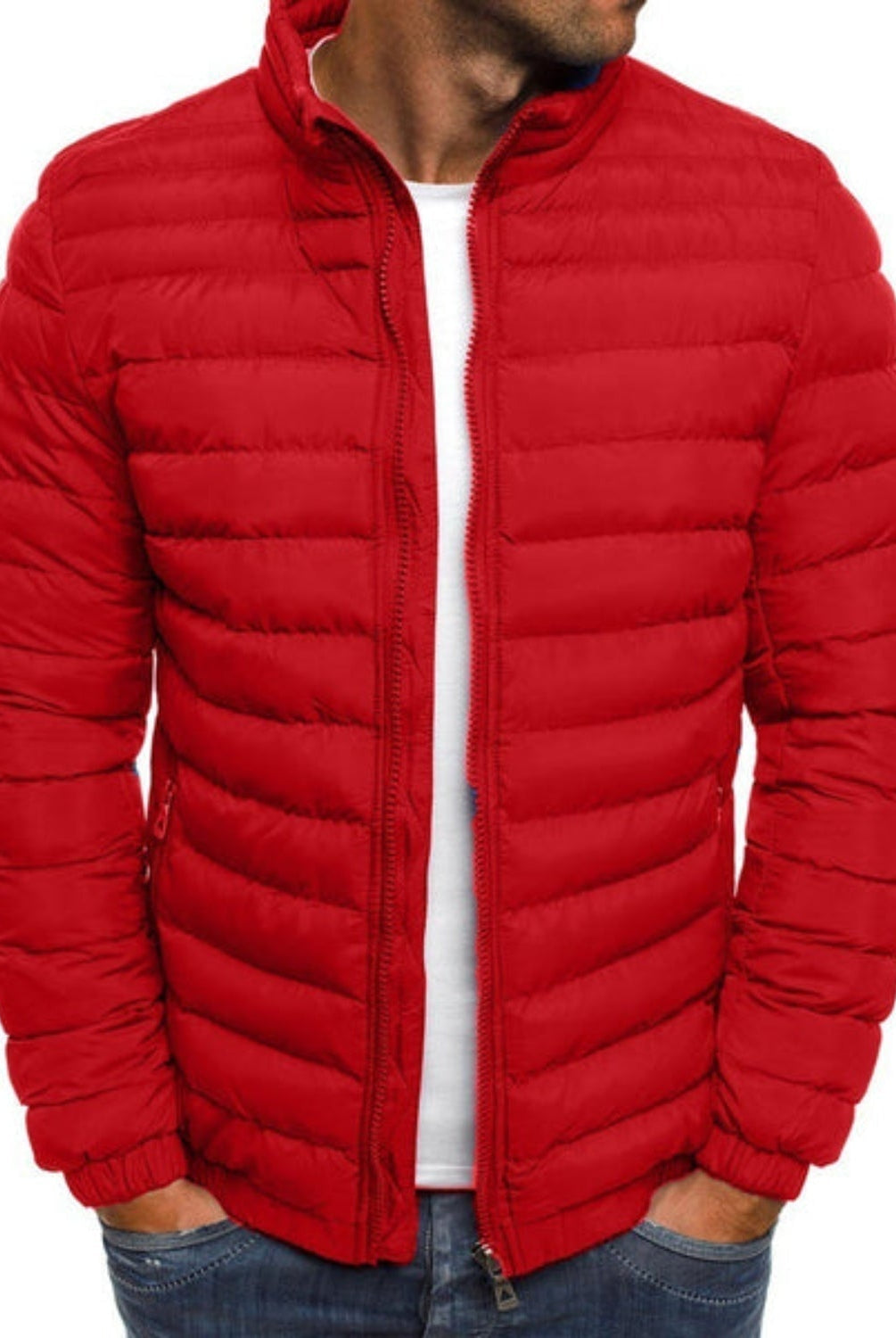 Lucas | Cazadora Acolchada Hombre Invierno Cuello Alto Cremallera