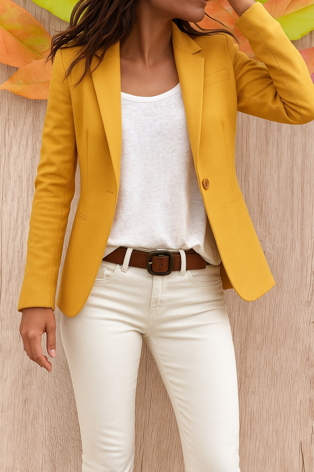 Macarena | Chaqueta Americana Ajustada Mujer Manga Larga Solapa