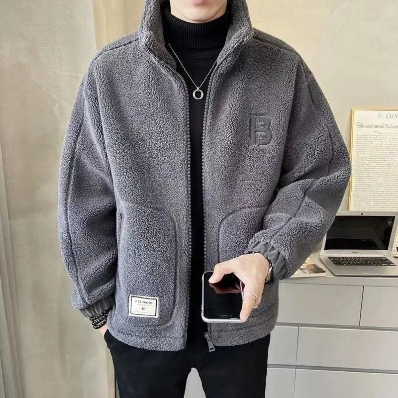 Marcos | Chaqueta de Borreguito Hombre Invierno con Capucha Cremallera