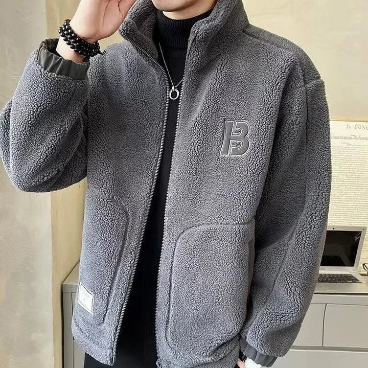 Marcos | Chaqueta de Borreguito Hombre Invierno con Capucha Cremallera