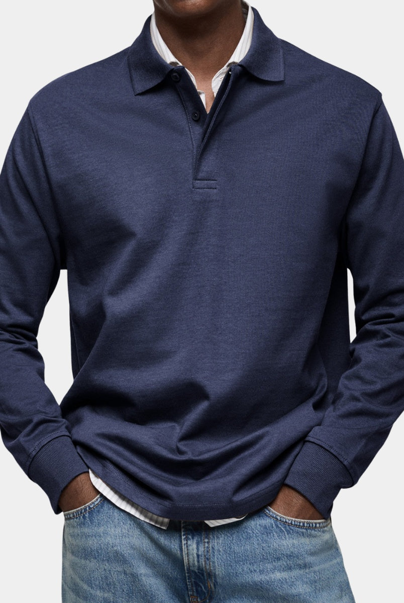 Marcos | Polo de Manga Larga Hombre Cuello Polo