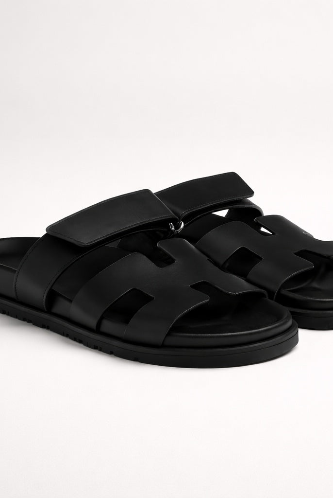 Marcos | Sandalias de Cuero con Velcro Hombre Suela Antideslizante
