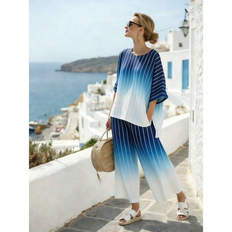 Marina | Conjunto de Dos Piezas Tie Dye Mujer Holgado
