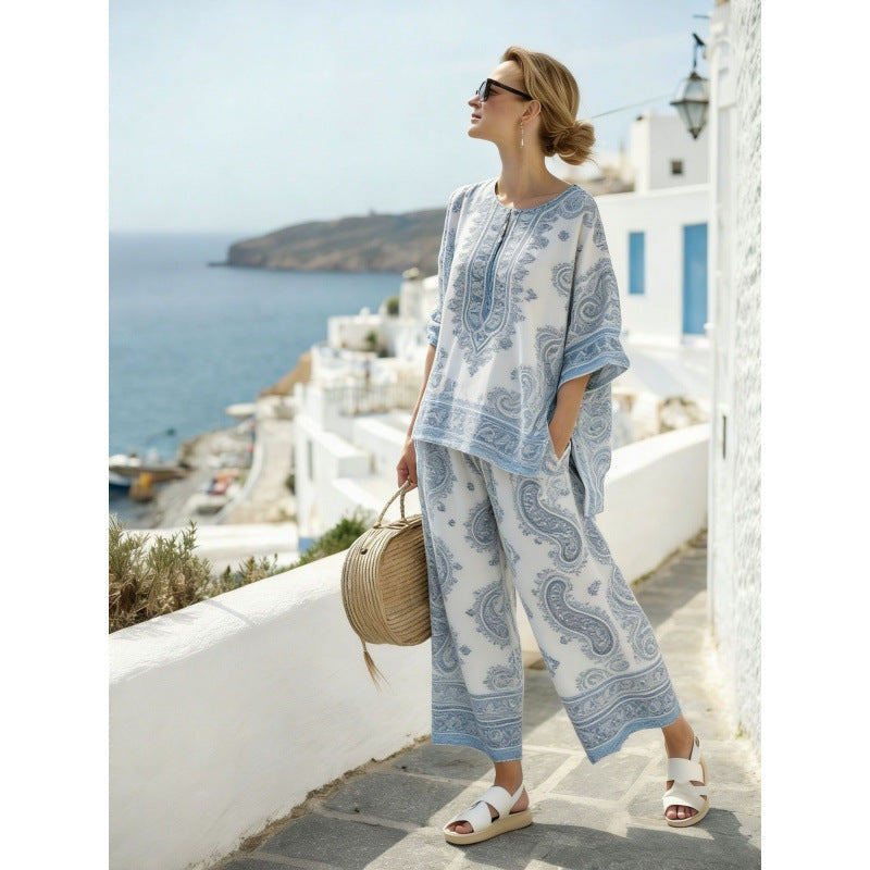 Marina | Conjunto de Dos Piezas Tie Dye Mujer Holgado