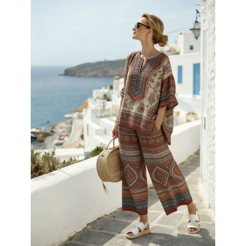 Marina | Conjunto de Dos Piezas Tie Dye Mujer Holgado