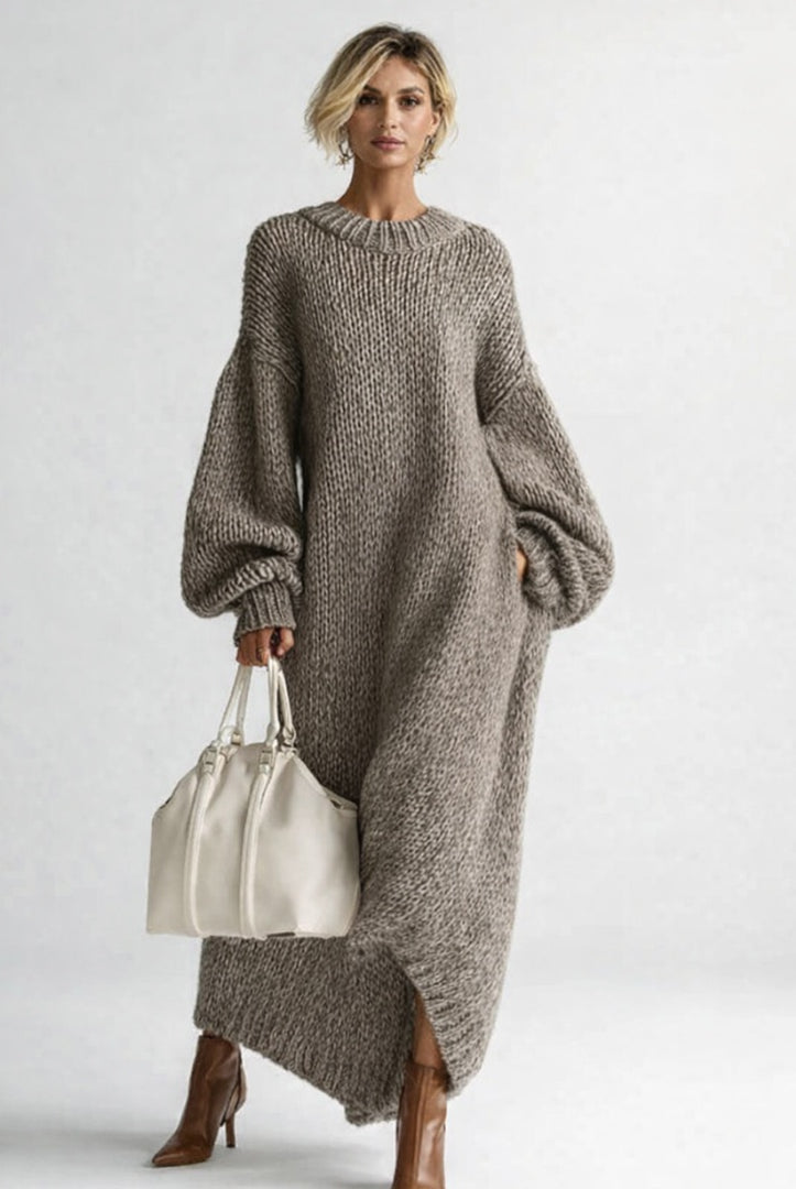 Marisol | Vestido de Invierno de Punto Oversized Mujer Manga Larga