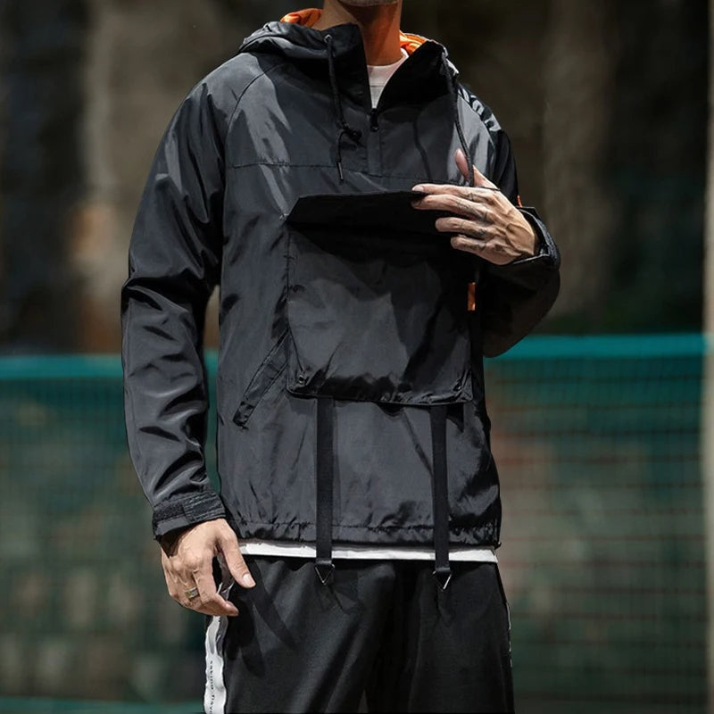 Mateo | Anorak Hombre Impermeable con Capucha Streetwear
