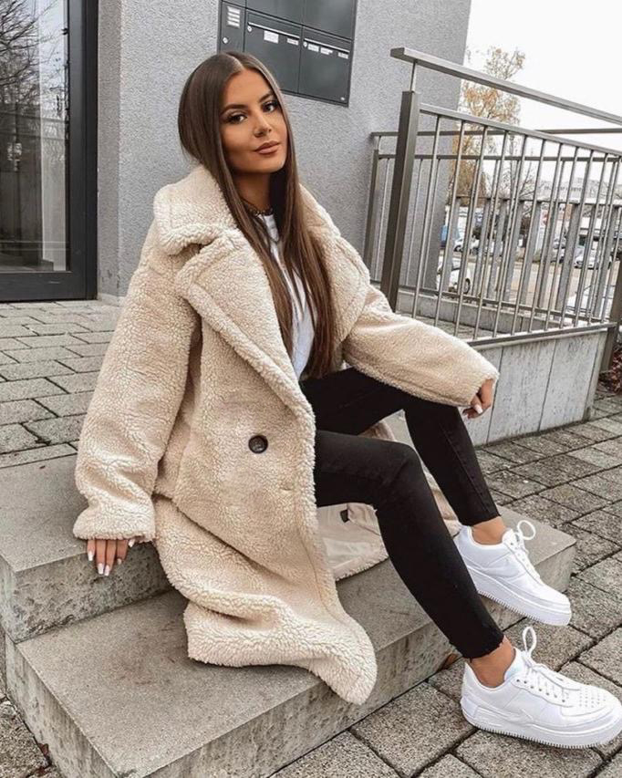 Mencía | Abrigo de Borreguito Largo Mujer Oversize