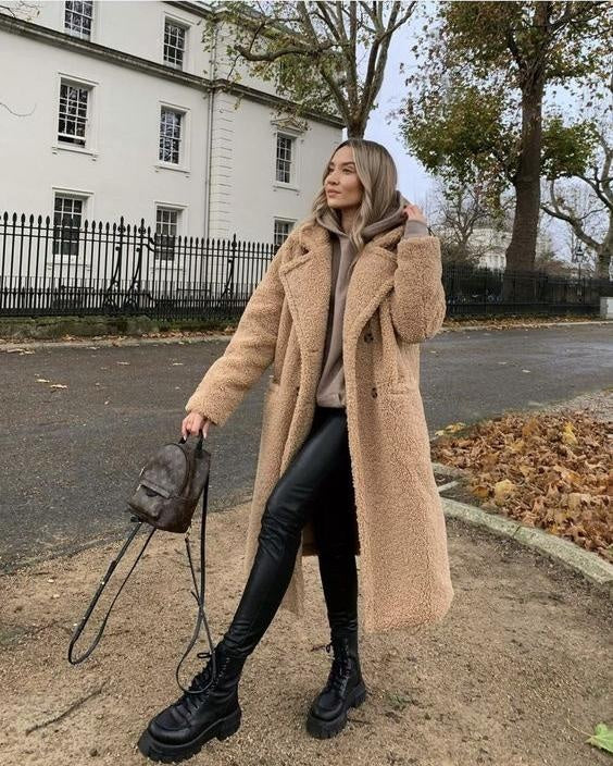 Mencía | Abrigo de Borreguito Largo Mujer Oversize