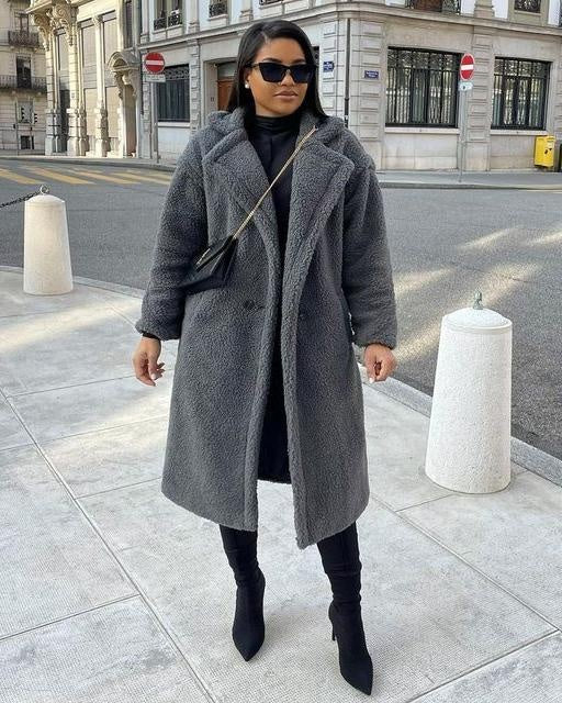 Mencía | Abrigo de Borreguito Largo Mujer Oversize