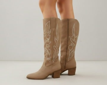 Mencía | Botas Cowboy Mujer Caña Alta Bordado Western
