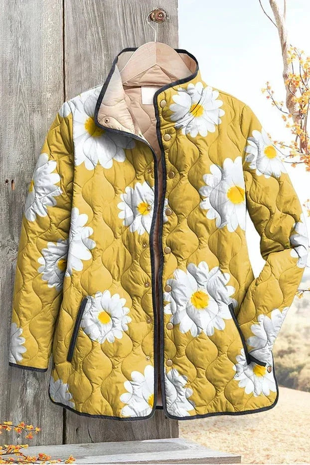 Mencía | Cazadora Acolchada Estampada Entretiempo Mujer Patchwork Floral