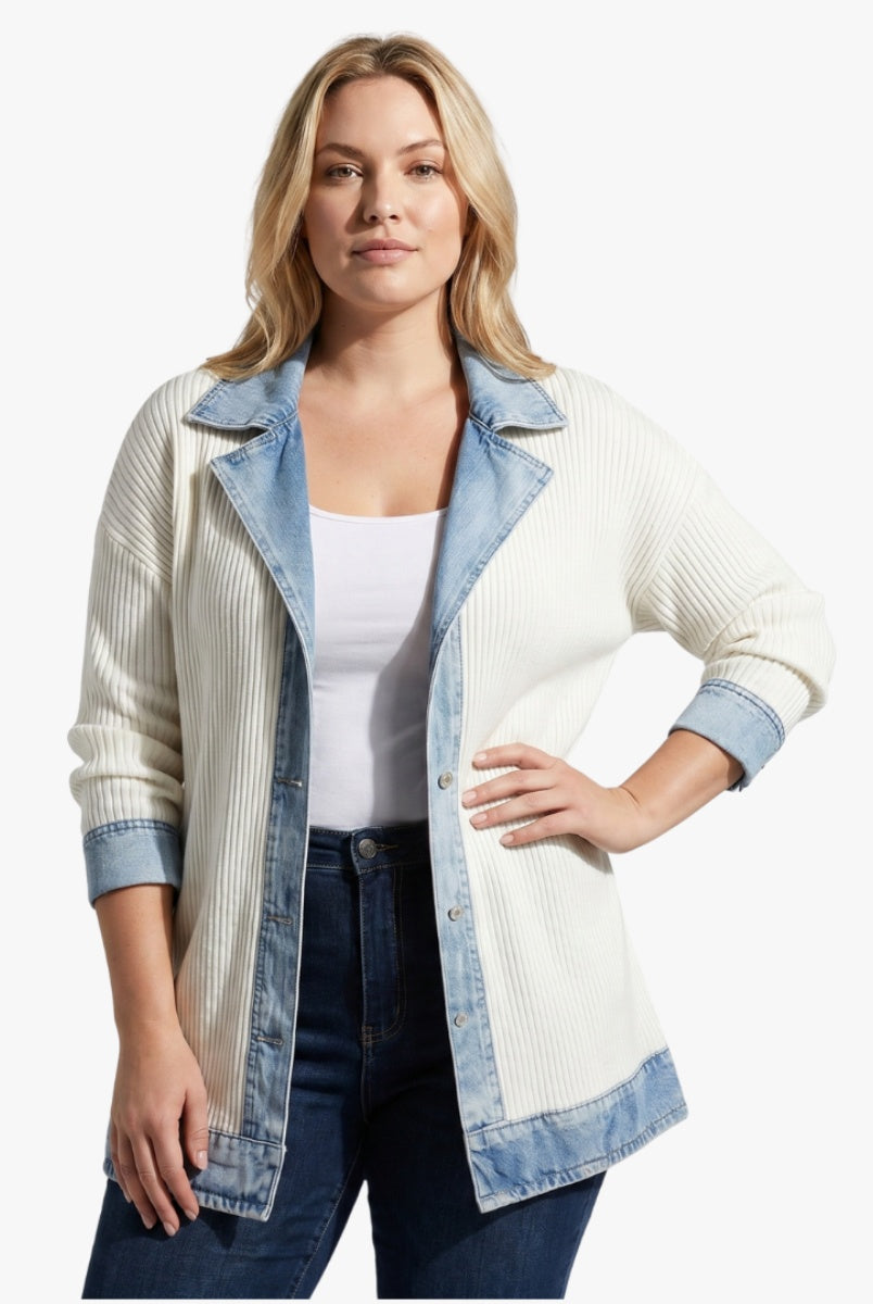 Mencía | Chaqueta de Punto Vaquera Mujer Manga Larga