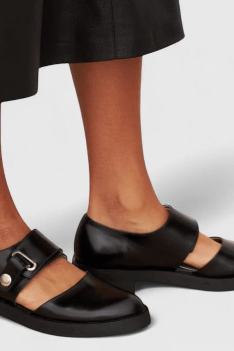 Mencía | Mary Jane Shoes de Piel Mujer Correa Hebilla Tacón Bajo