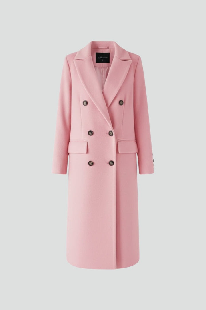 Mencía | Peacoat de Paño Largo Mujer Cuello Solapa Doble Botonadura