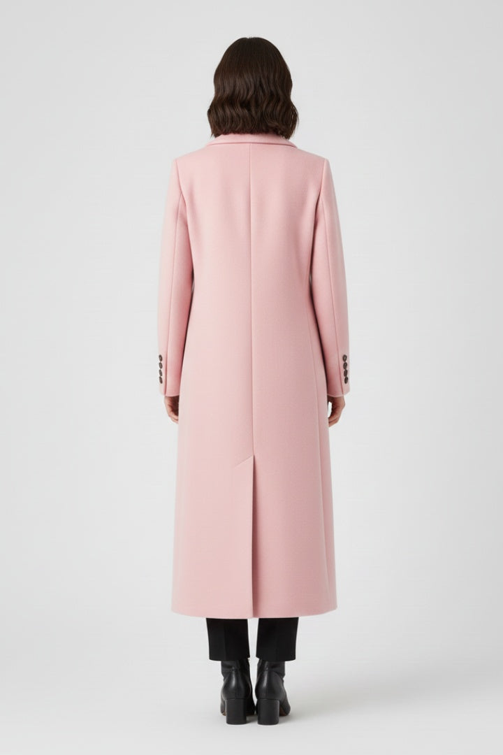 Mencía | Peacoat de Paño Largo Mujer Cuello Solapa Doble Botonadura