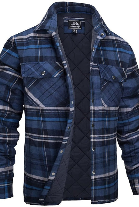 Mikel | Camisa Chaqueta de Franela Acolchada Hombre Cuadros