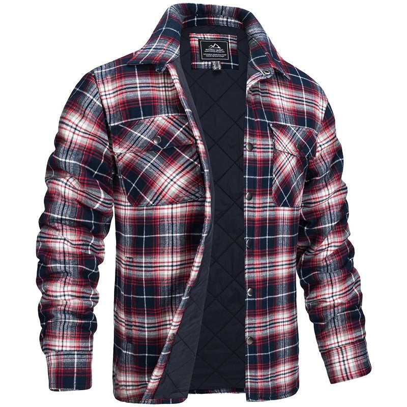 Mikel | Camisa Chaqueta de Franela Acolchada Hombre Cuadros