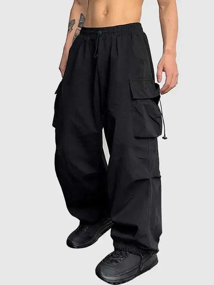 Mikel | Pantalón Cargo Ancho Hombre Bolsillos Múltiples
