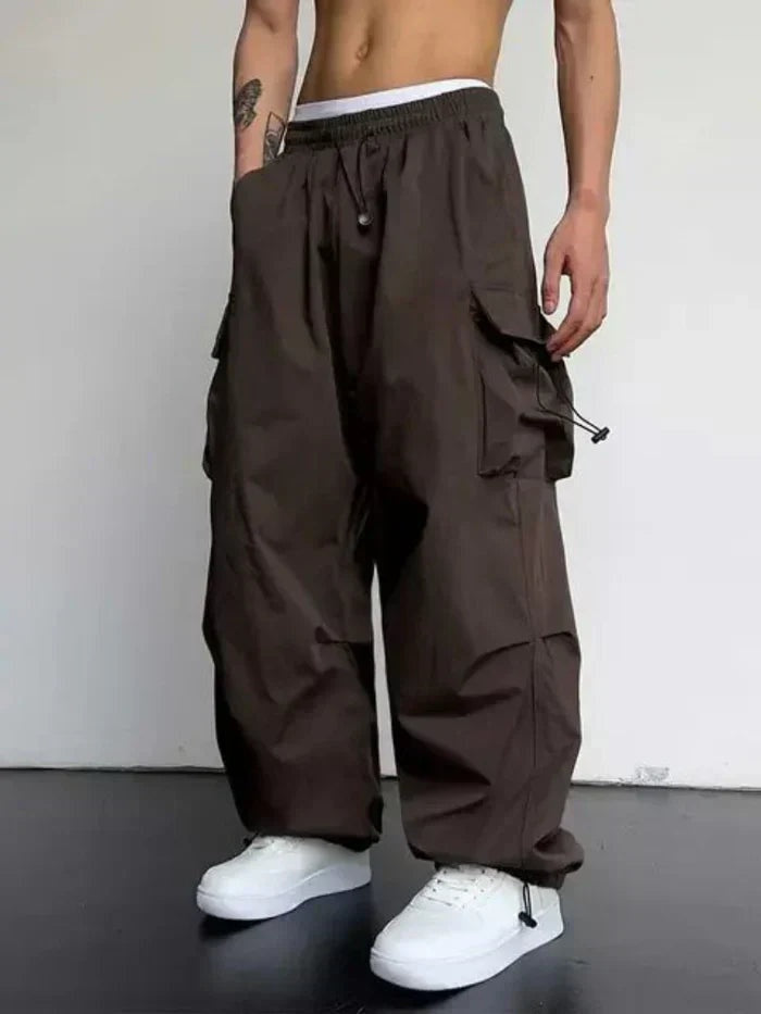 Mikel | Pantalón Cargo Ancho Hombre Bolsillos Múltiples