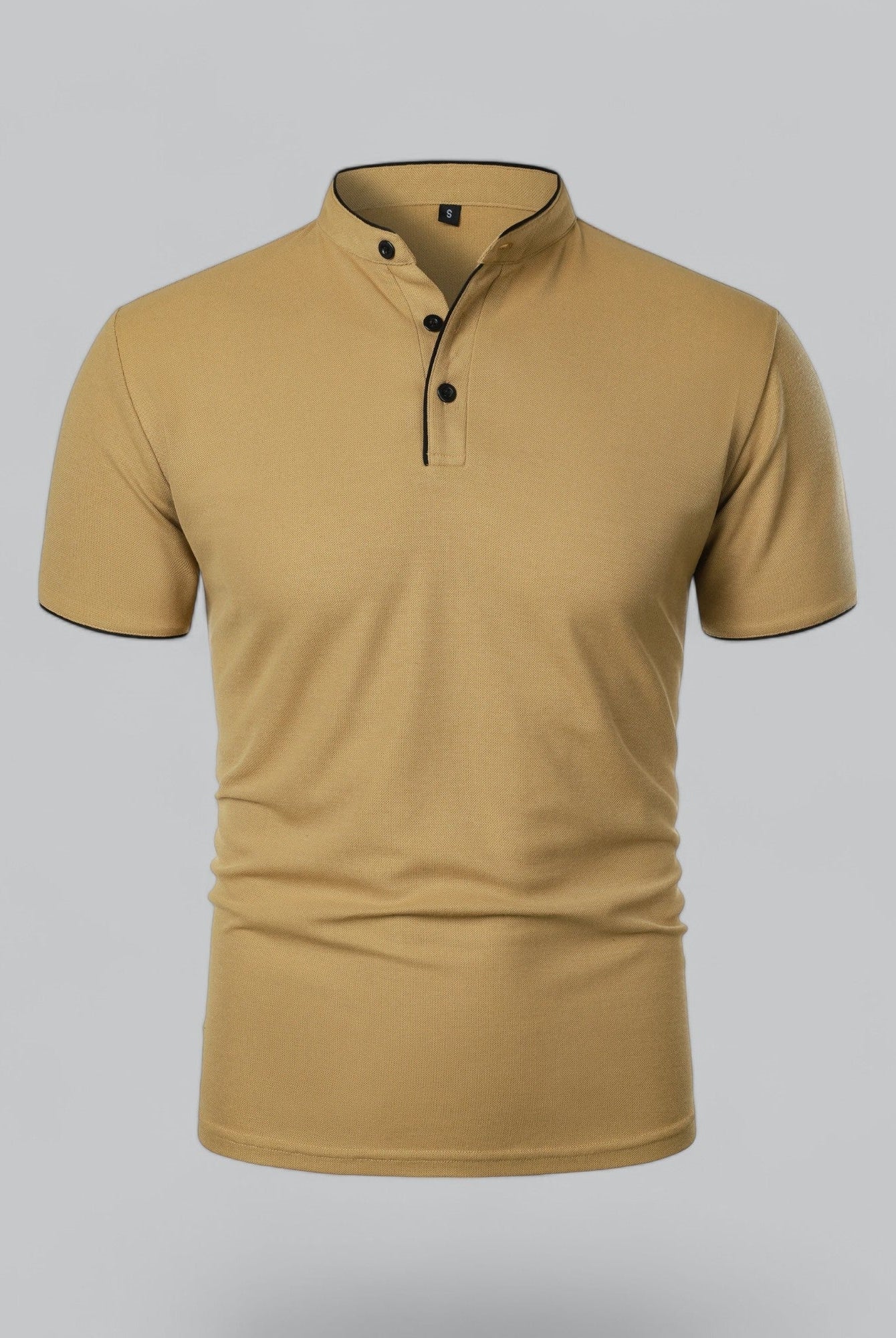 Mikel | Polo de Manga Corta Hombre Cuello Mao Algodón