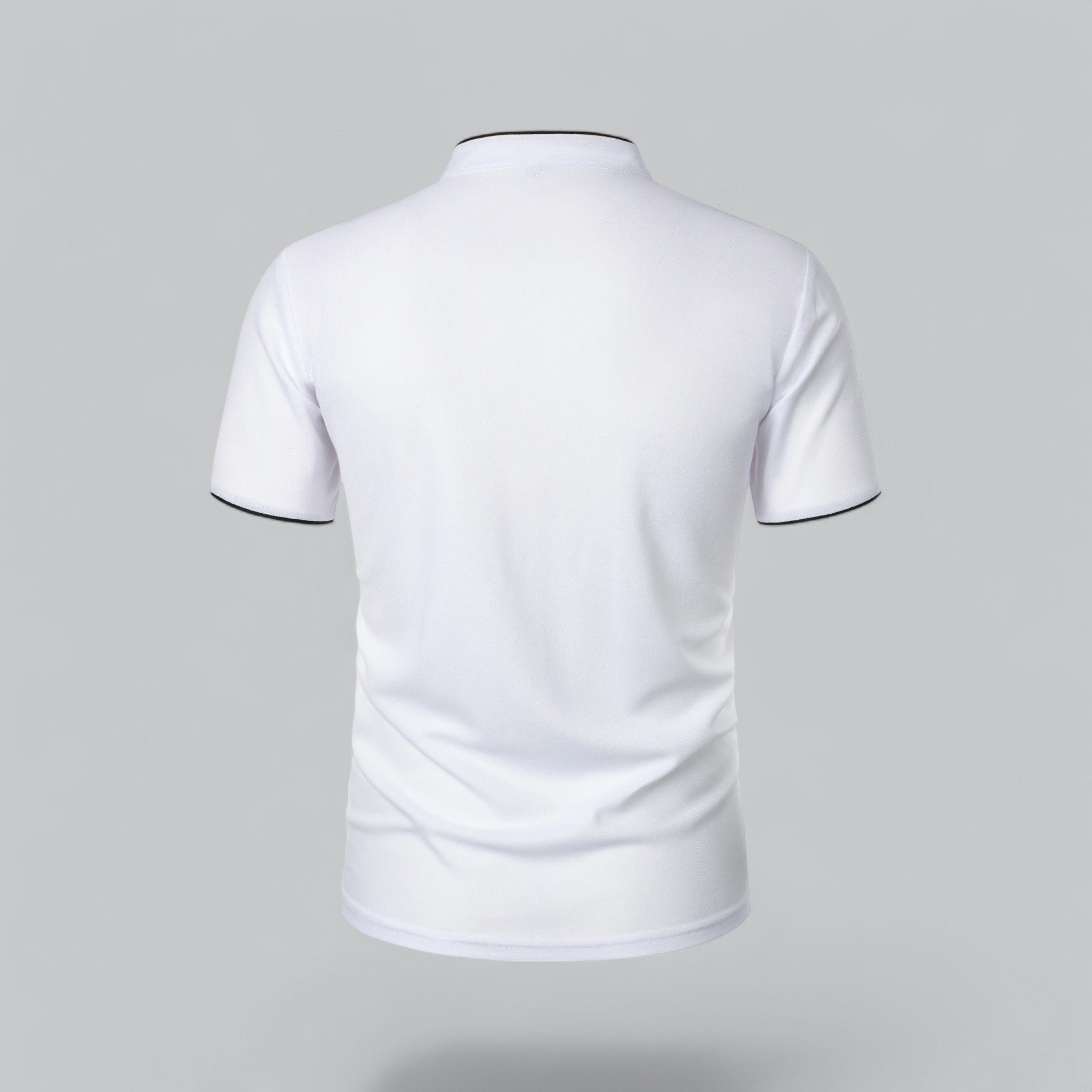Mikel | Polo de Manga Corta Hombre Cuello Mao Algodón