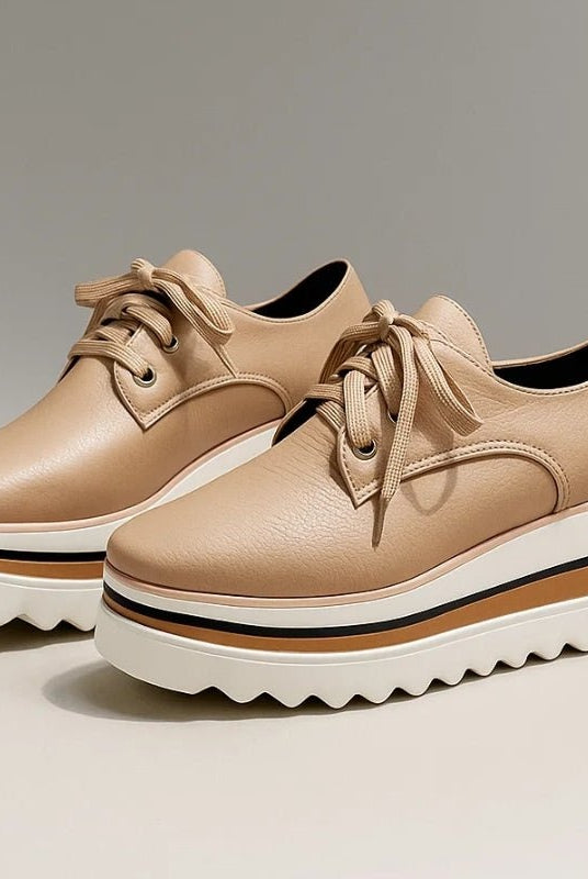 Mireia | Zapatillas de Vestir Oxford Plataforma Mujer Cordones