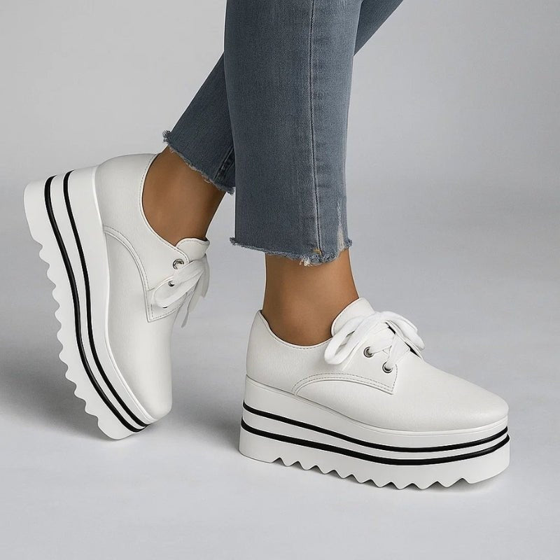 Mireia | Zapatillas de Vestir Oxford Plataforma Mujer Cordones