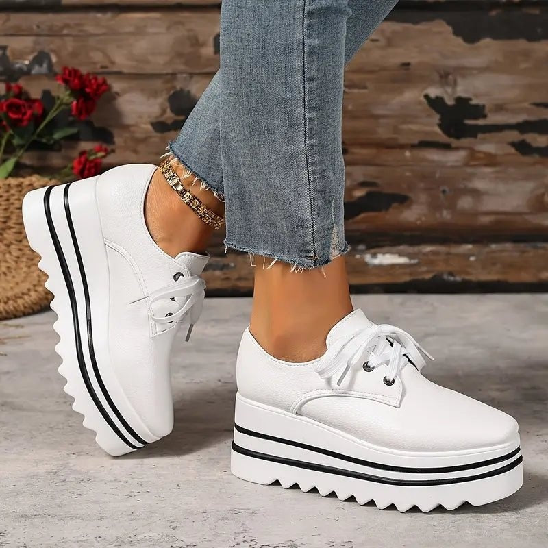 Mireia | Zapatillas de Vestir Oxford Plataforma Mujer Cordones