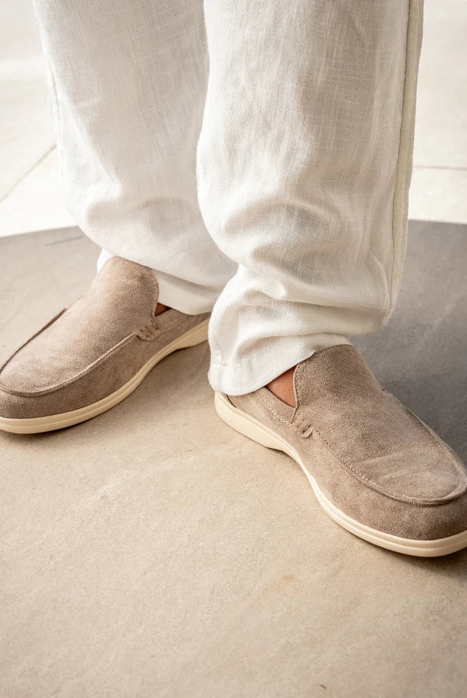Mocasines Casuales Sin Cordones Hombre Ante