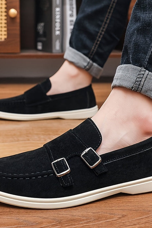 Mocasines Sin Cordones Hombre Hebilla Doble