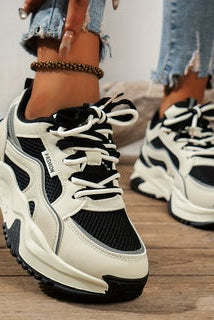 Mónica | Zapatillas de Deporte Mujer Suela Plataforma Cordones